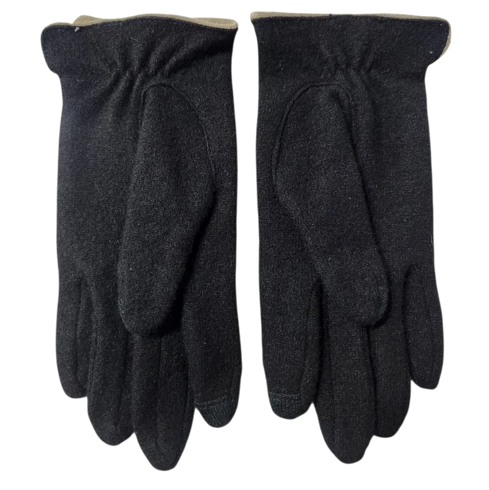 Lauren Ralph Lauren Wool & Cashmere Gloves Black Size Small